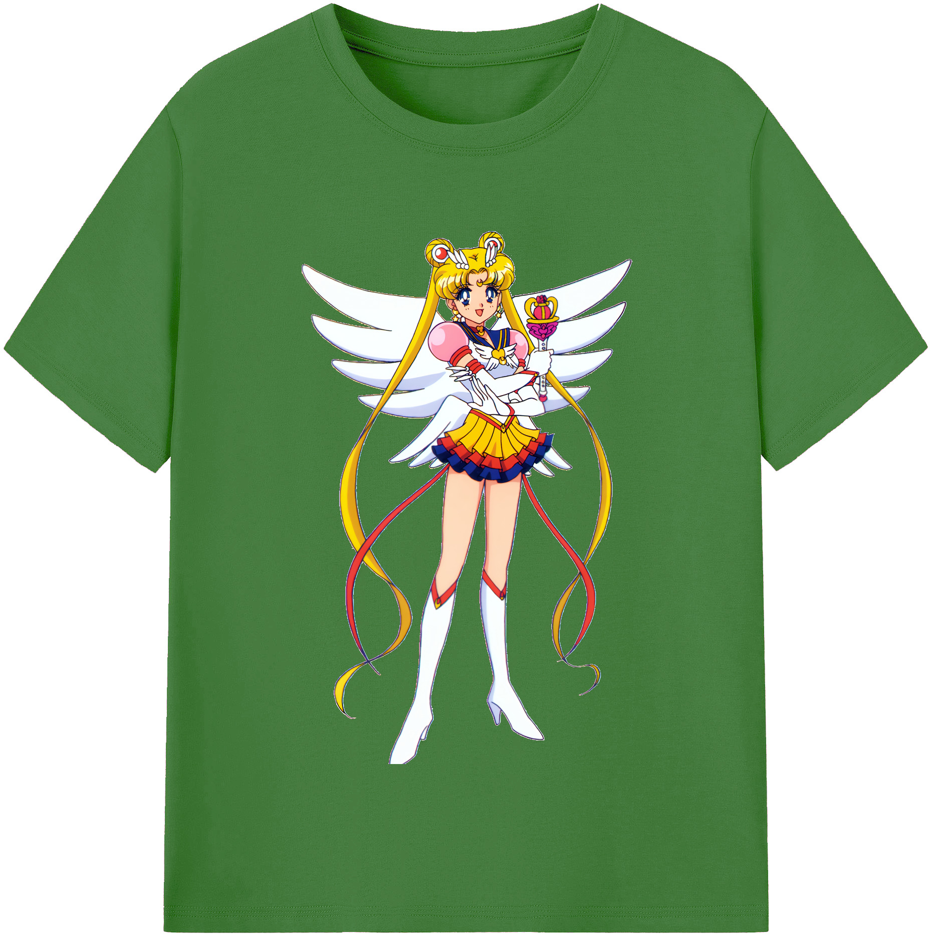 （画像用） 美少女戦士セーラームーン 月野 うさぎ つきの うさぎ Sailor Moon Tsukino Usagi レディースカジュアルプリントTシャツ（綿100％）